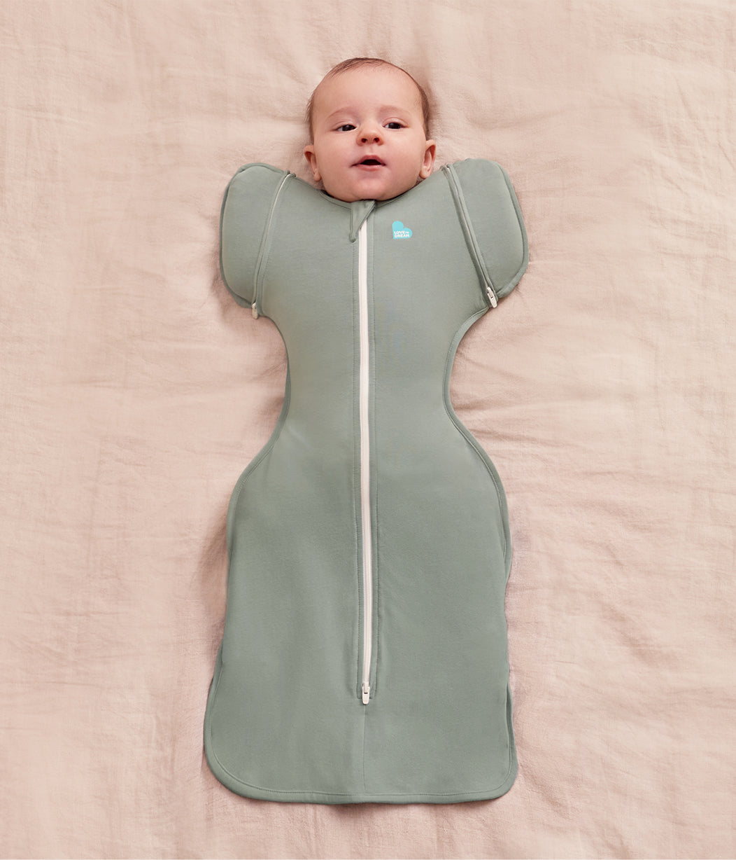 Swaddle Up™ 2-in-1 Gigoteuse d'emmaillotage de transition 1.0 TOG en Viscose de Bambou Vert Olive Foncé