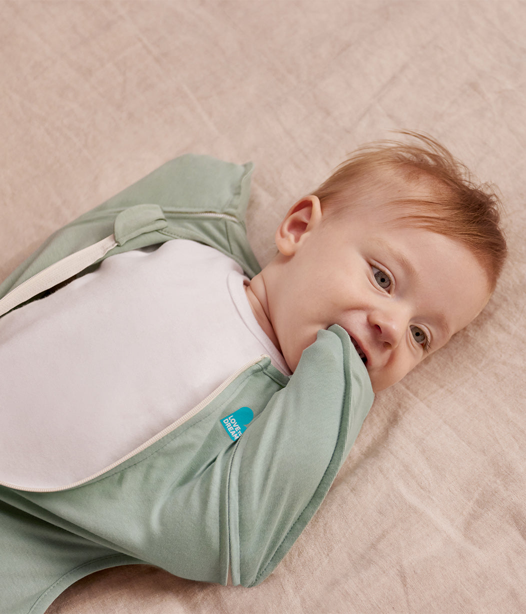 Swaddle Up™ Gigoteuse d’emmaillotage de transition 0.2 TOG Coton Vert