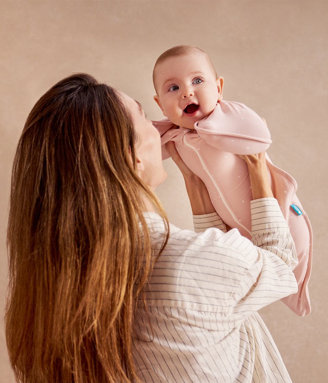 Swaddle Up™ Gigoteuse d’emmaillotage 1.0 TOG Coton Rose Poudré Étoile Scintillante