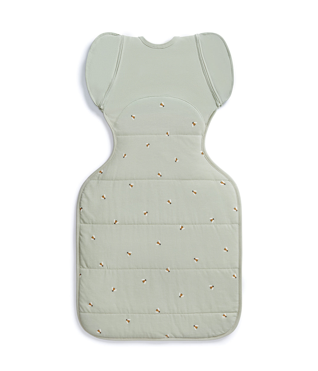 Swaddle Up™ Sac d'emmaillotage transitionnel en coton 2,5 TOG Olive Bees