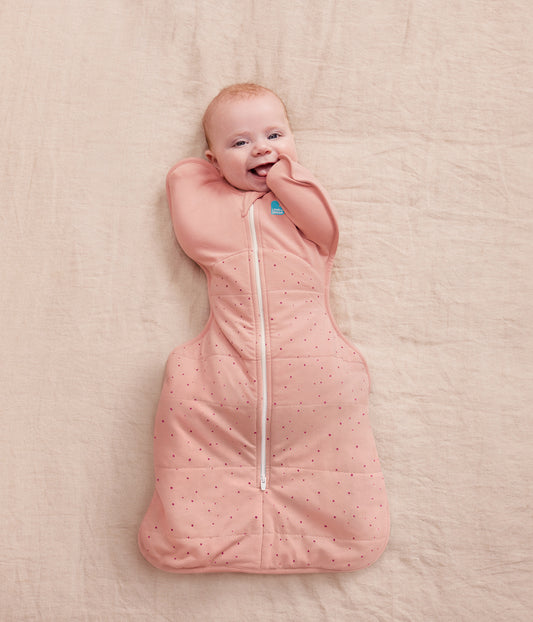 Swaddle Up Starter-Set | 2,5 TOG | Rosa Steinchen 2 | Weiß Träumer