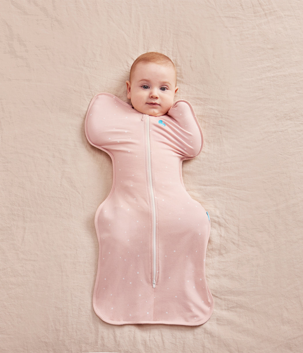 Swaddle Up™ Gigoteuse d’emmaillotage 1.0 TOG Coton Rose Poudré Étoile Scintillante