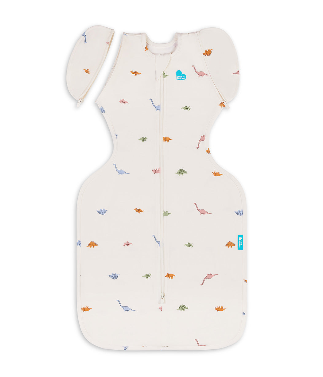 Gigoteuse de transition Swaddle Up™ 2-en-1 1.0 TOG Coton Crème Dino-Ronfleur