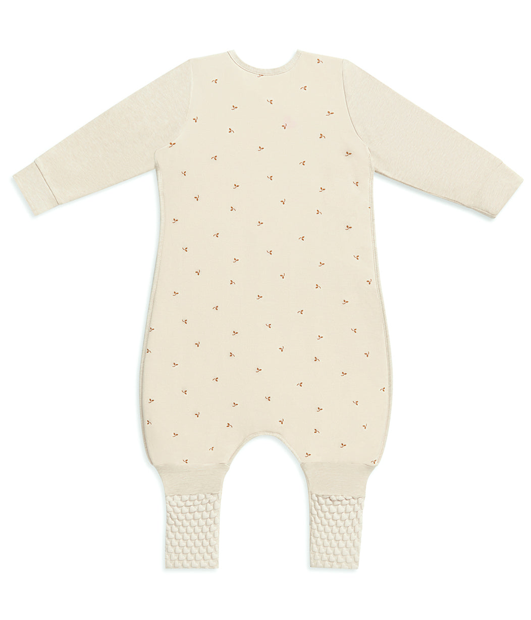 Sleep Suit Long Sleeve 1.5 TOG Cotton Oatmeal Twigs