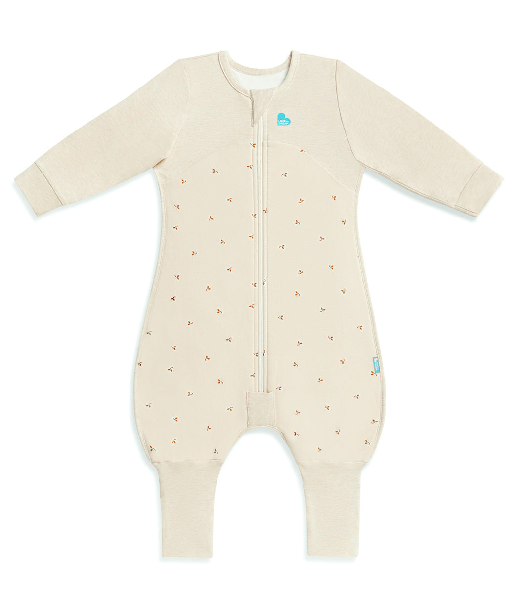 Sleep Suit Long Sleeve 1.5 TOG Cotton Oatmeal Twigs