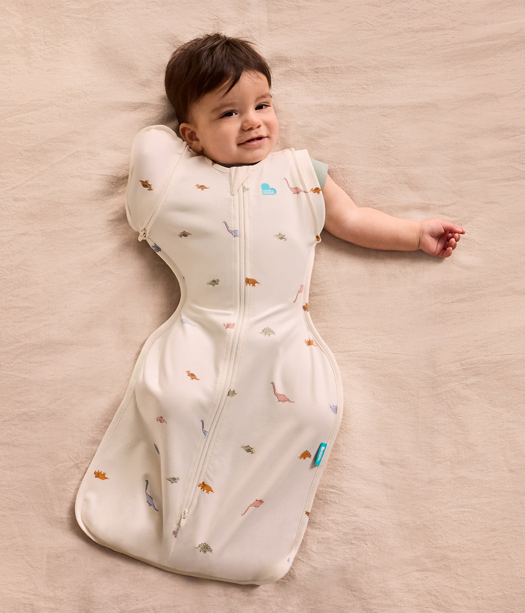 Gigoteuse de transition Swaddle Up™ 2-en-1 1.0 TOG Coton Crème Dino-Ronfleur