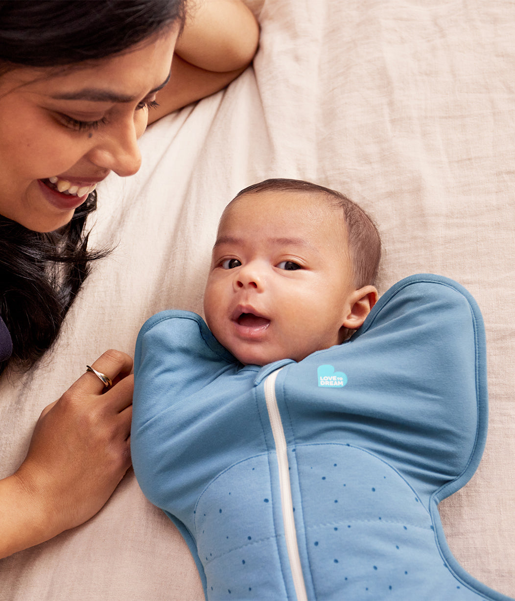 Swaddle Up™ Pucksack 2.5 TOG Baumwolle Sturmblau Steinchen