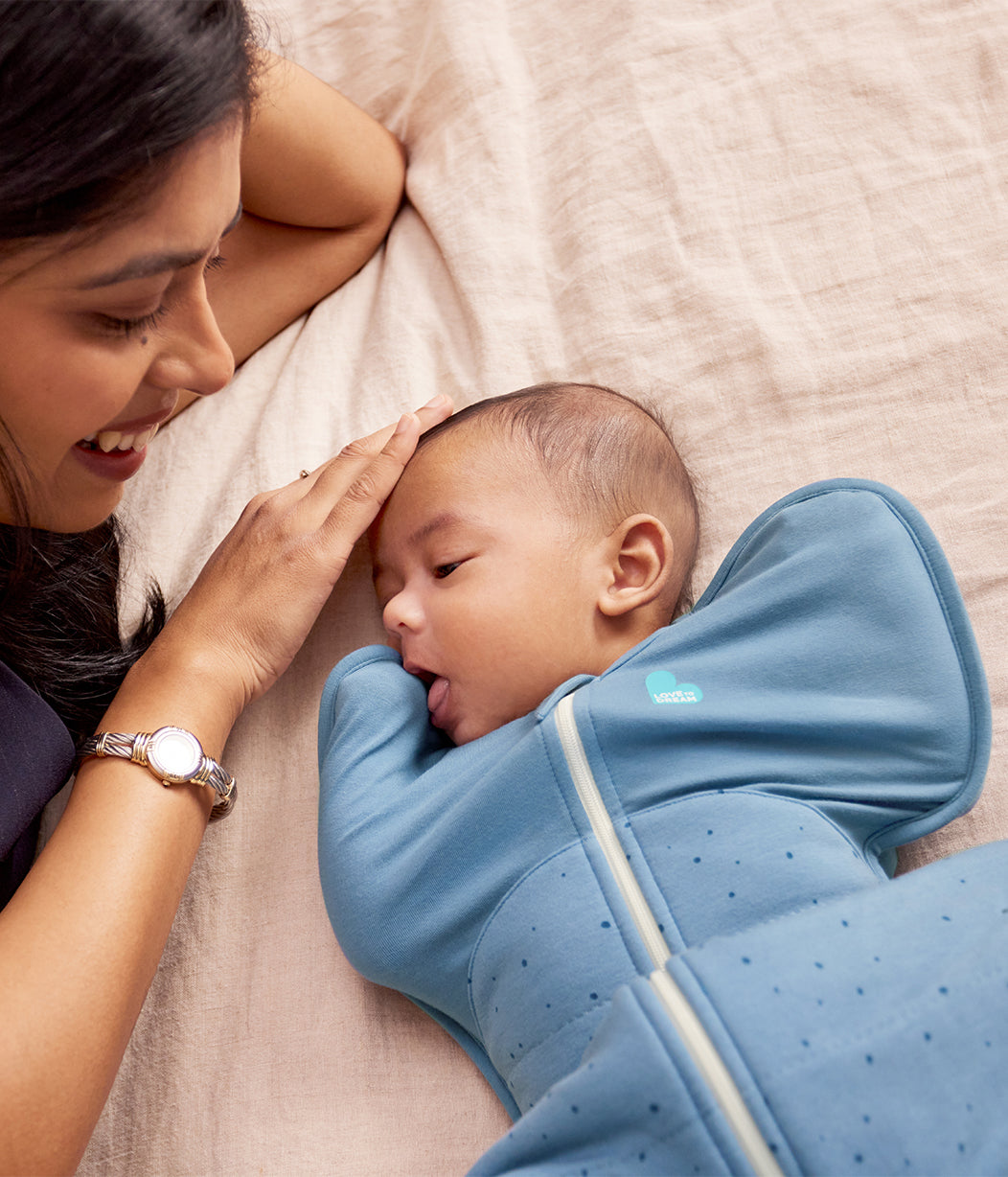 Swaddle Up™ Pucksack 2.5 TOG Baumwolle Sturmblau Steinchen