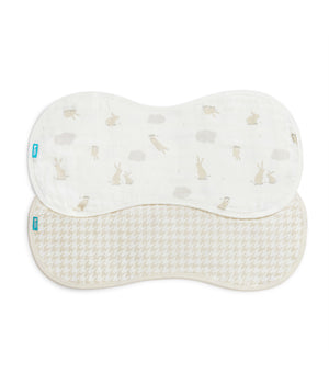 Lot de 2 langes Mousseline Blanc Lapin nuage
