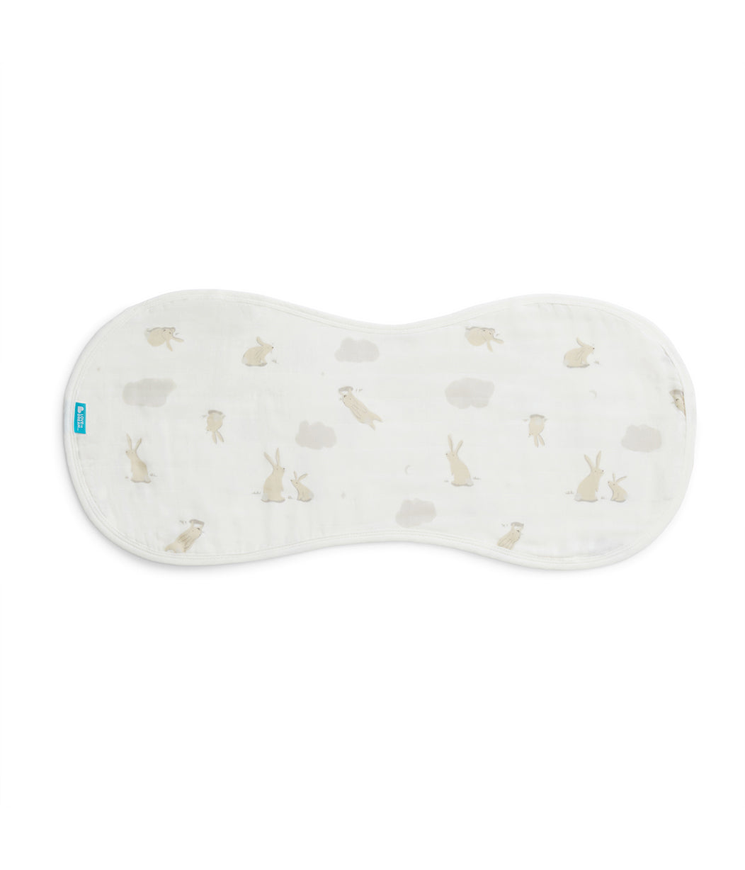 Bavoirs D'Épaule Lot De 2 En Mousseline Blanc Nuage Lapin