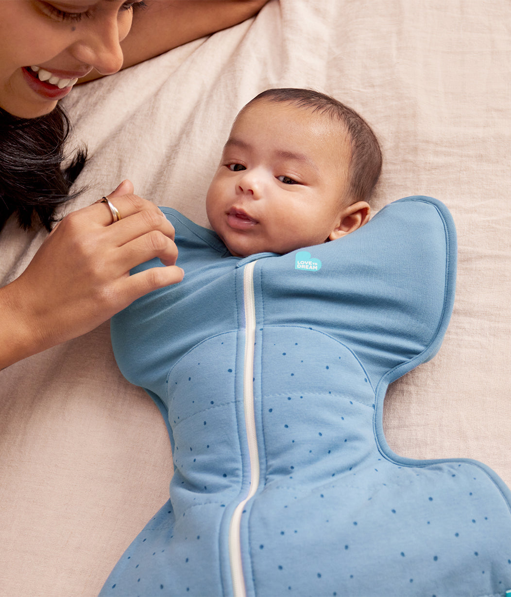 Swaddle Up™ Pucksack 2.5 TOG Baumwolle Sturmblau Steinchen