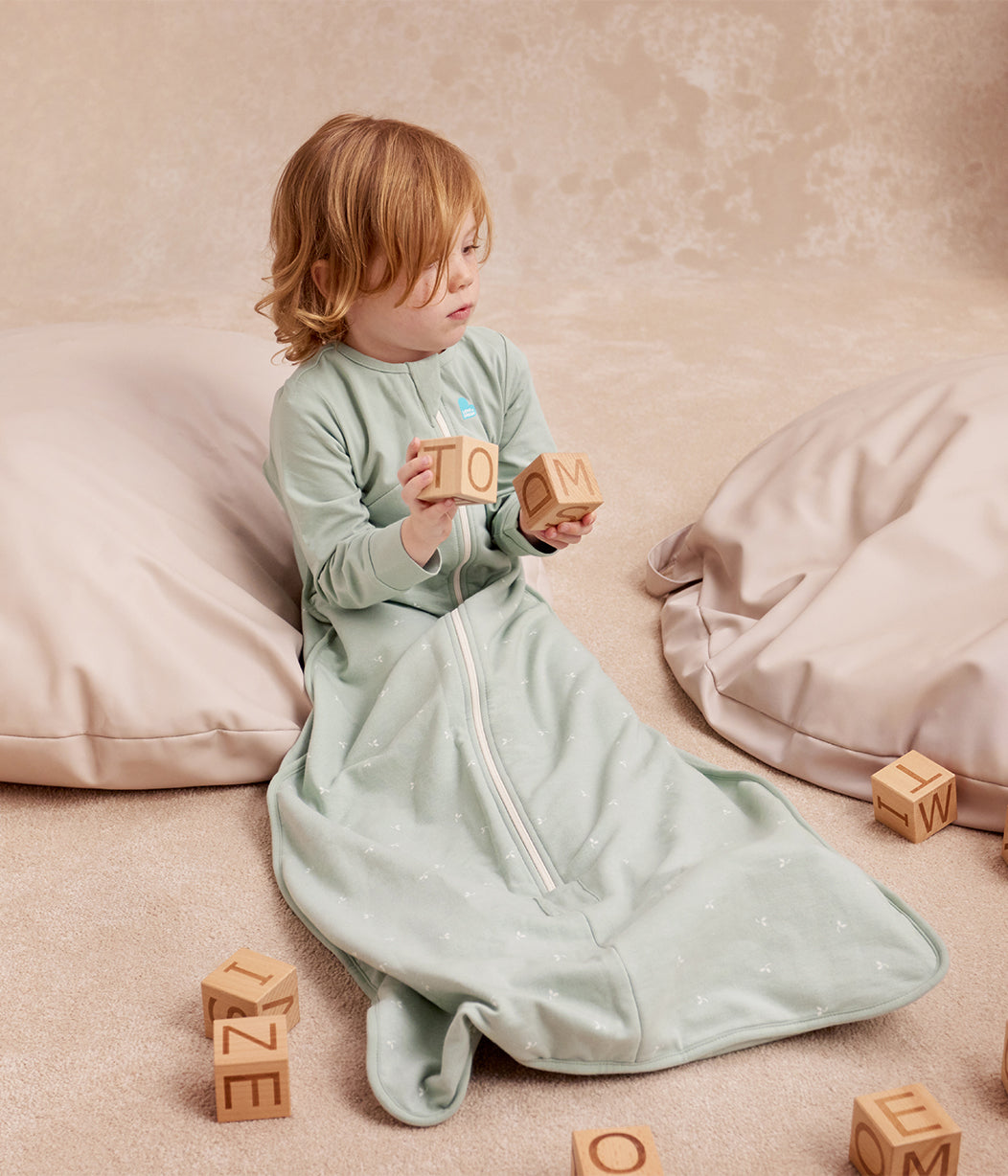 Sleep Bag Long Sleeve 1.5 TOG Cotton Olive Twigs