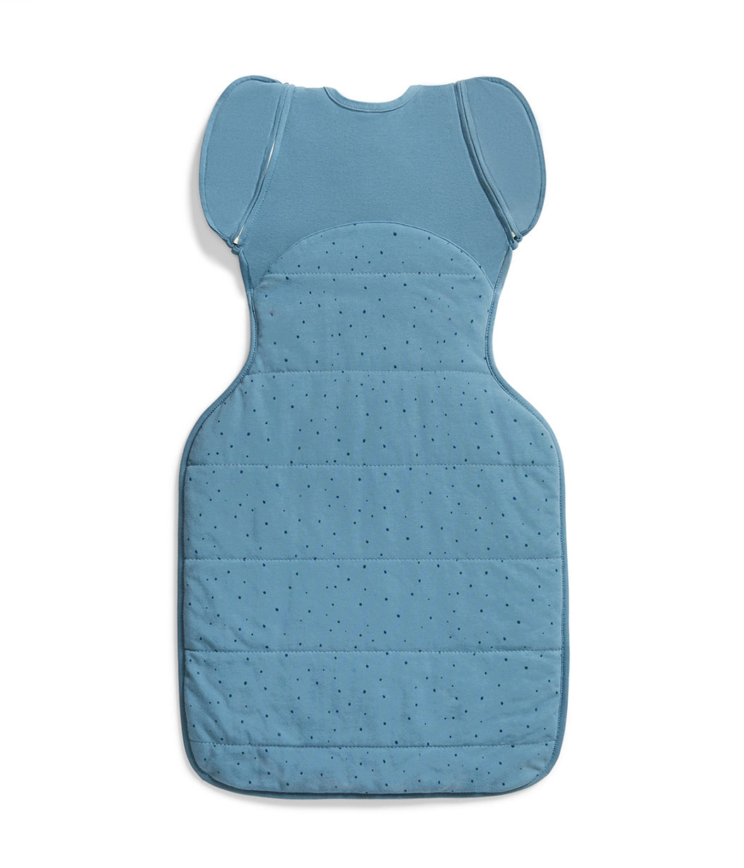Swaddle Up™ 2-in-1 Übergangspucksack 2.5 TOG Baumwolle Sturmblau Steinchen