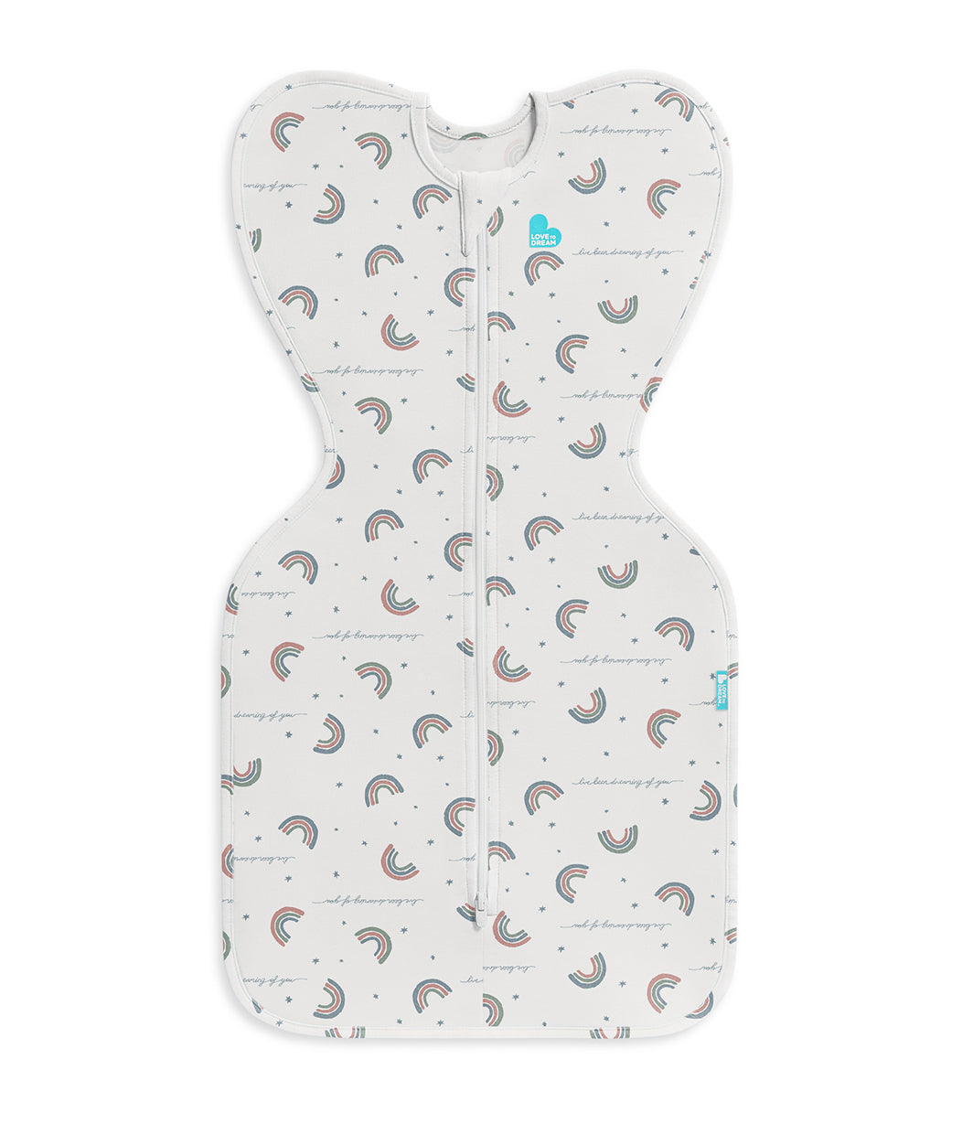 Gigoteuse Swaddle Up™ pour bébé, 1.0 TOG, coton blanc, Rêve Arc-en-ciel