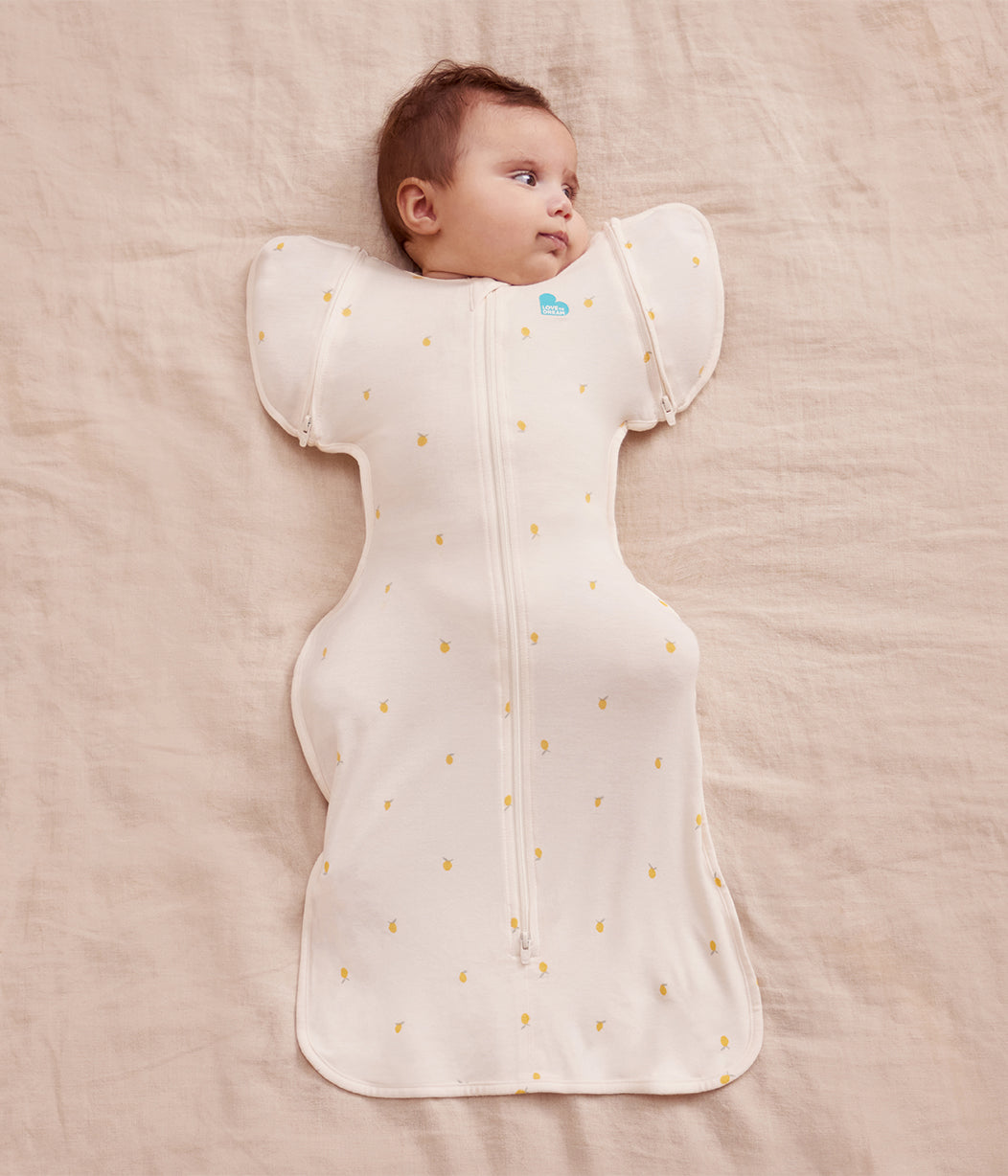 Swaddle Up™ Gigoteuse d’emmaillotage de transition 1.0 TOG Viscose de Bambou Crème Citrons