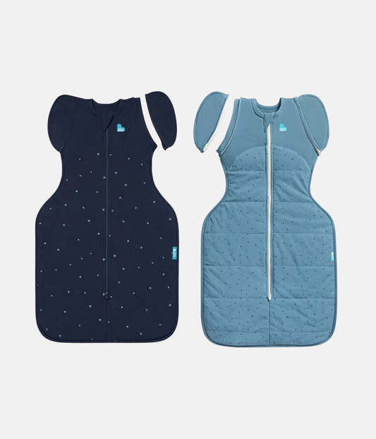 Coffret de transition | 1,5 | 2,5 TOG | Bleu marine Étoile scintillante brodée | Bleu orage Petits cailloux