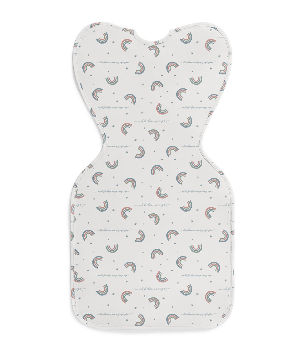 Gigoteuse Swaddle Up™ pour bébé, 1.0 TOG, coton blanc, Rêve Arc-en-ciel