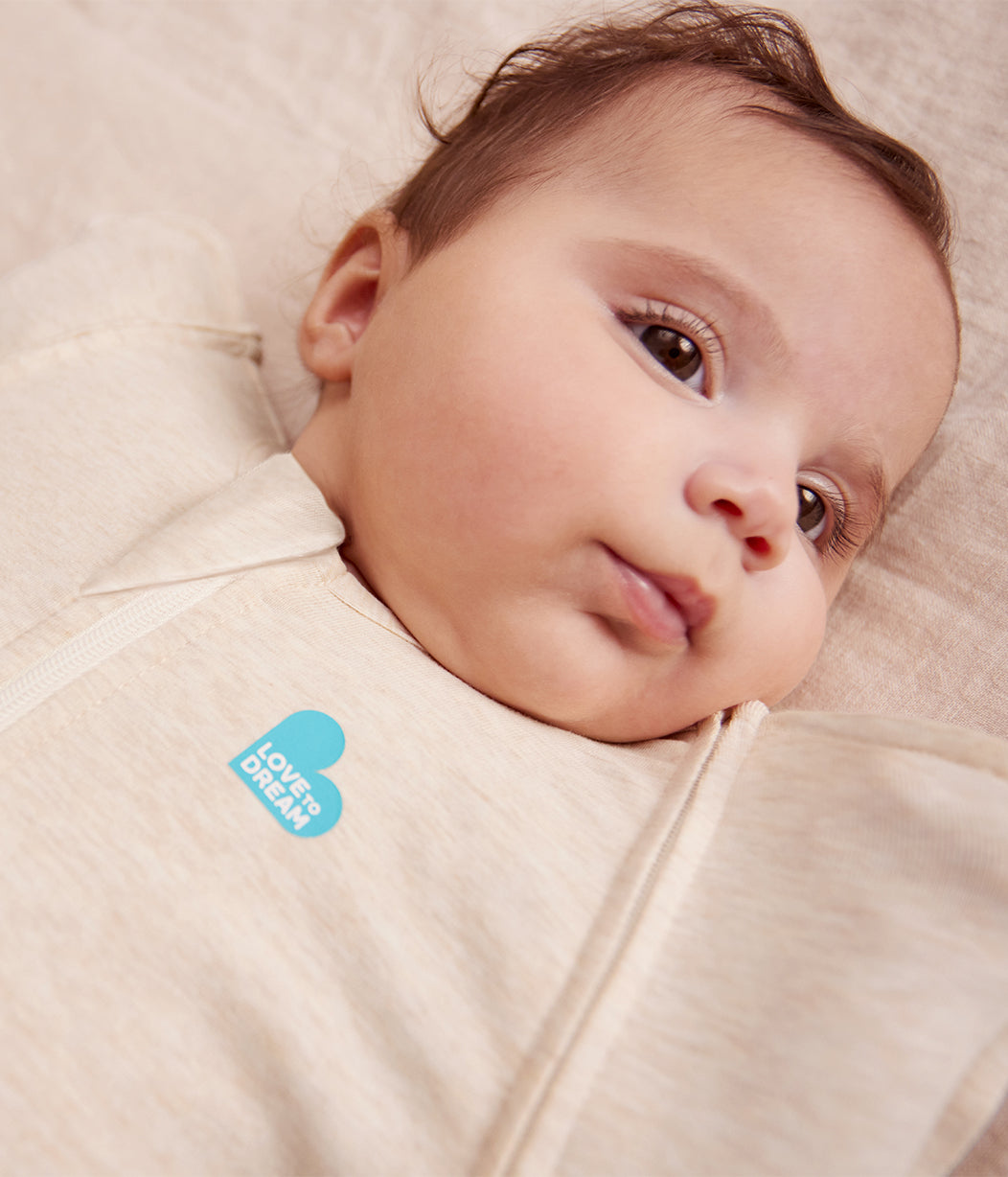 Swaddle Up™ Gigoteuse d’emmaillotage de transition en coton 1.0 TOG Naturel Chiné