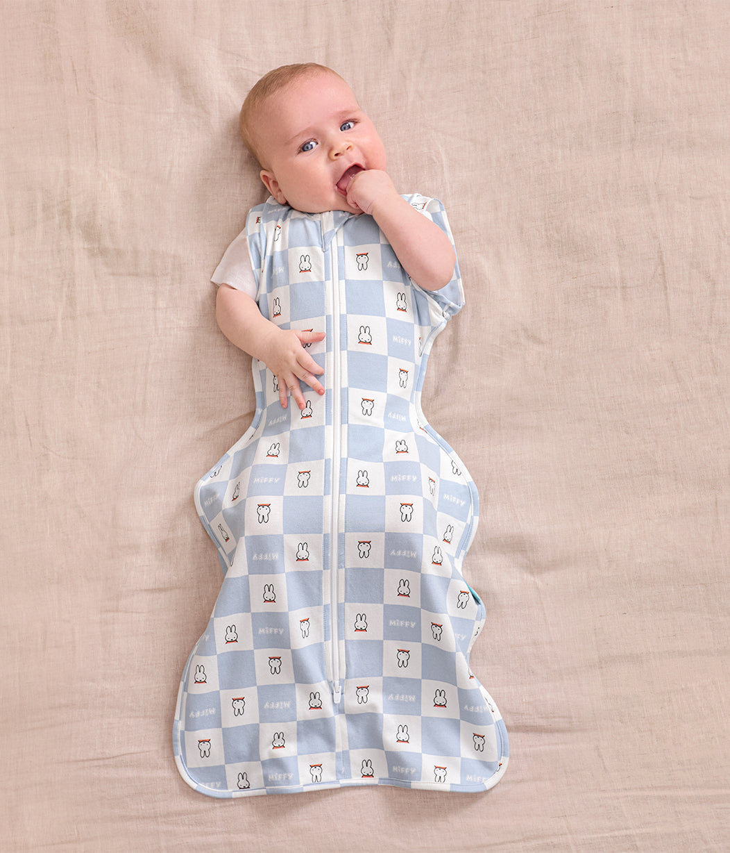 Swaddle up 2-in-1 Transition Swaddle 1.0 TOG Cotton Birch Miffy Checker.