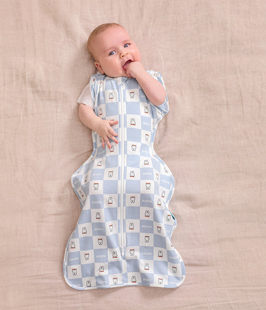 Swaddle up 2-in-1 Transition Swaddle 1.0 TOG Cotton Birch Miffy Checker.