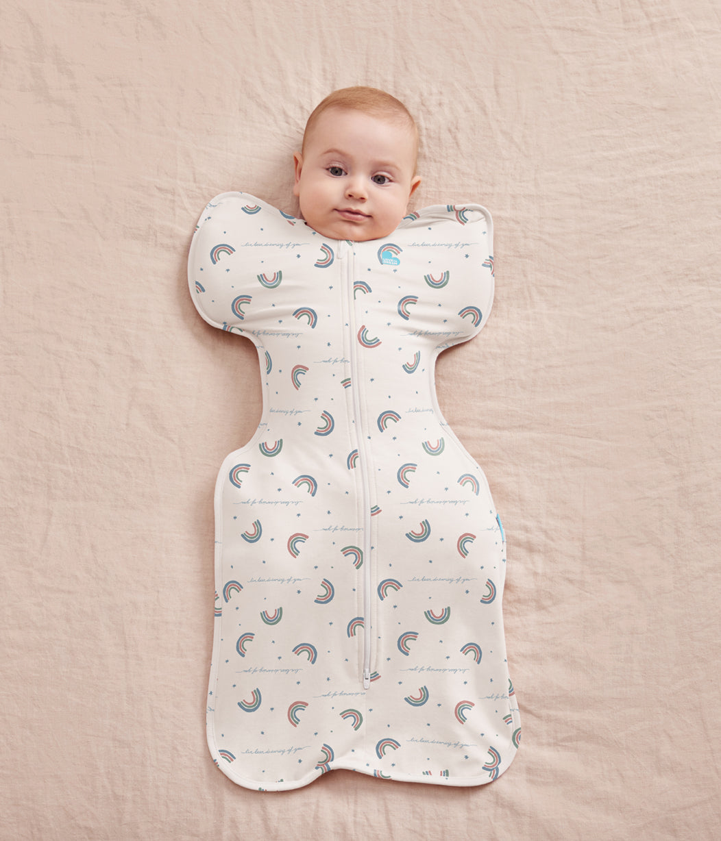 Gigoteuse Swaddle Up™ pour bébé, 1.0 TOG, coton blanc, Rêve Arc-en-ciel