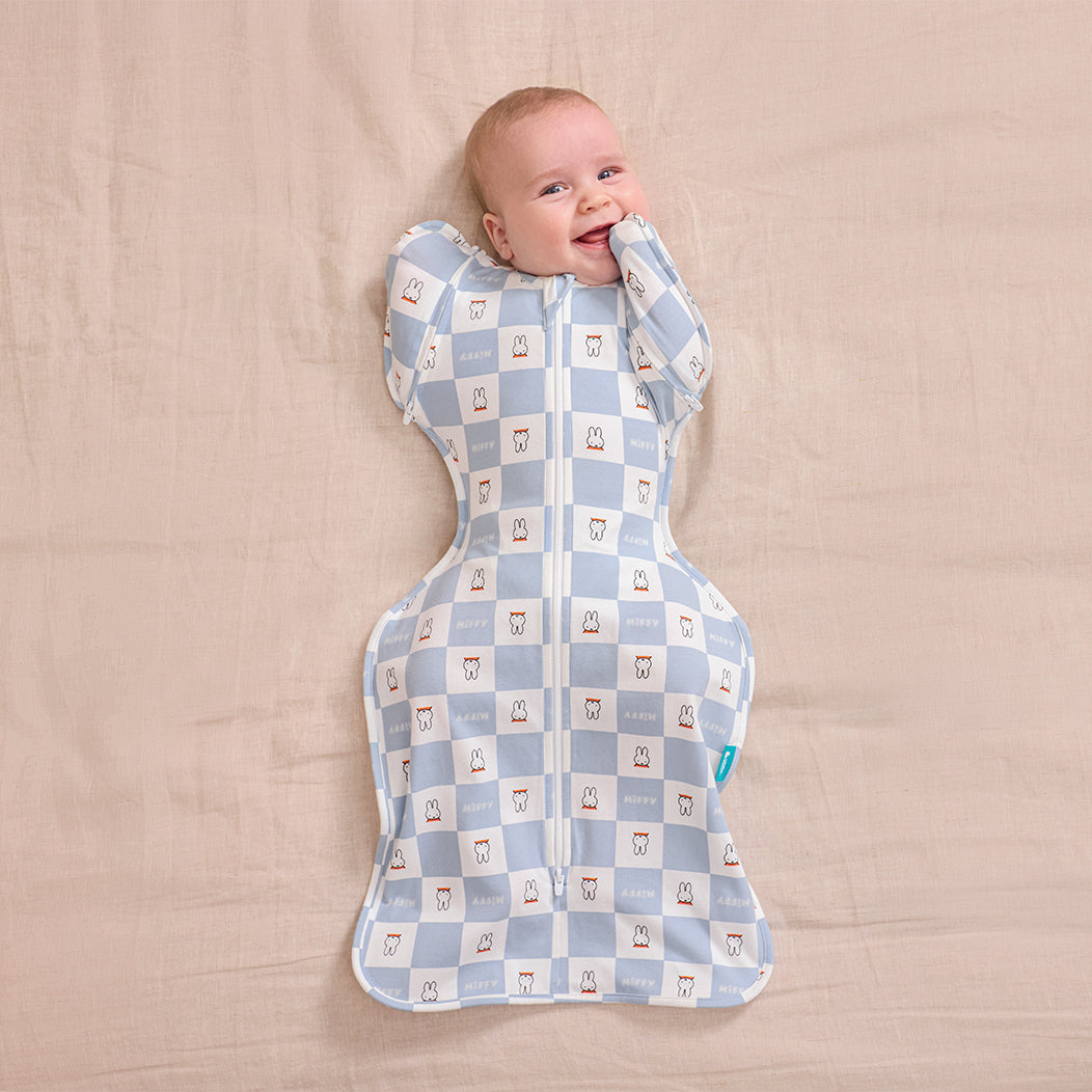 Swaddle up 2-in-1 Transition Swaddle 1.0 TOG Cotton Birch Miffy Checker.