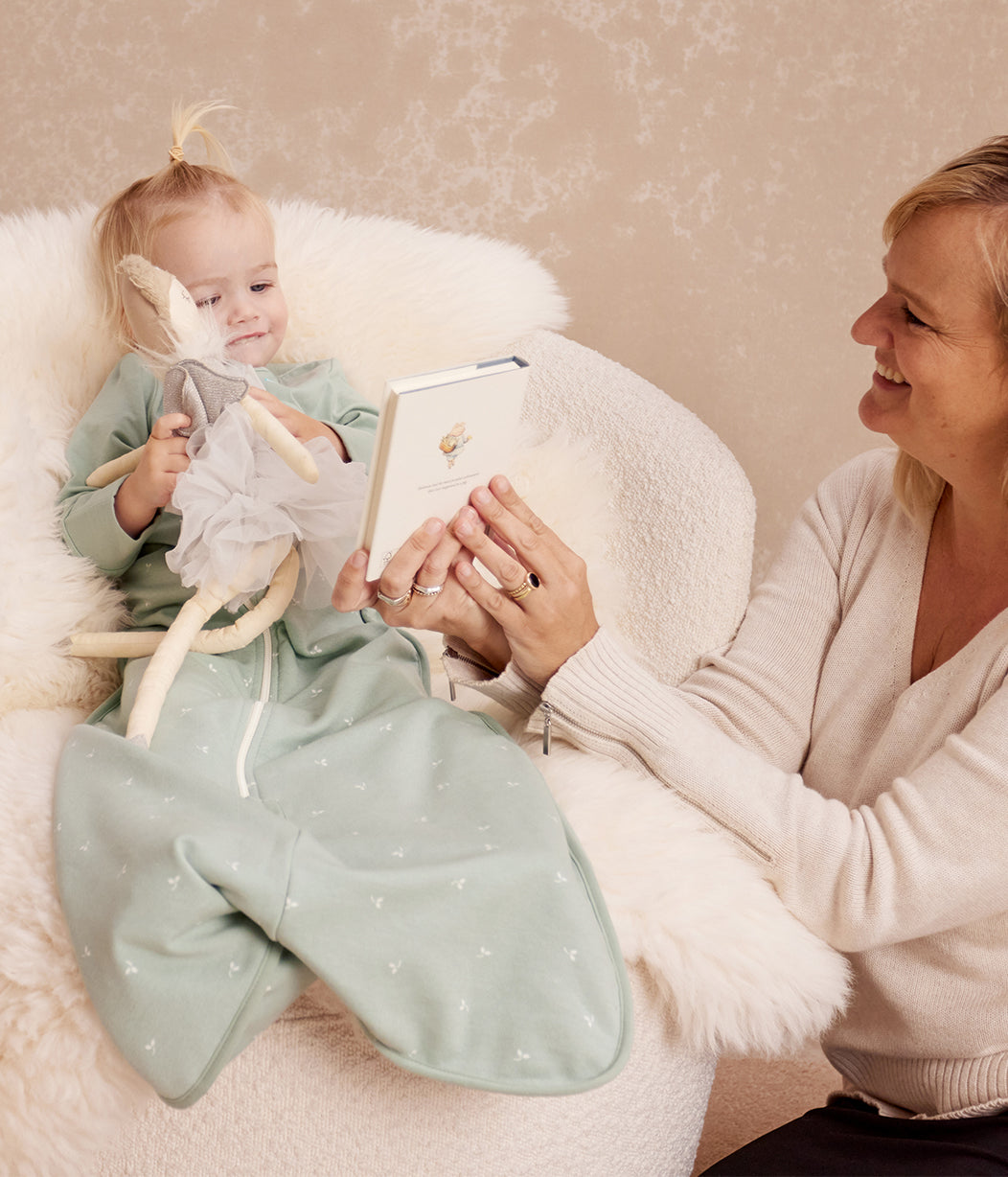 Sleep Bag Long Sleeve 1.5 TOG Cotton Olive Twigs