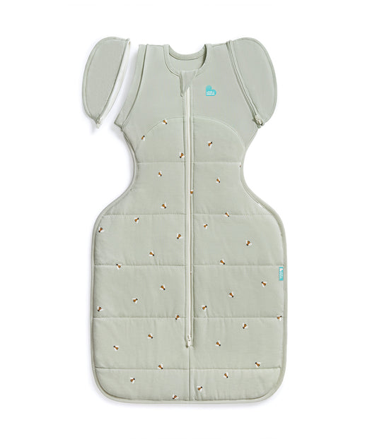 Swaddle Up™ Sac d'emmaillotage transitionnel en coton 2,5 TOG Olive Bees
