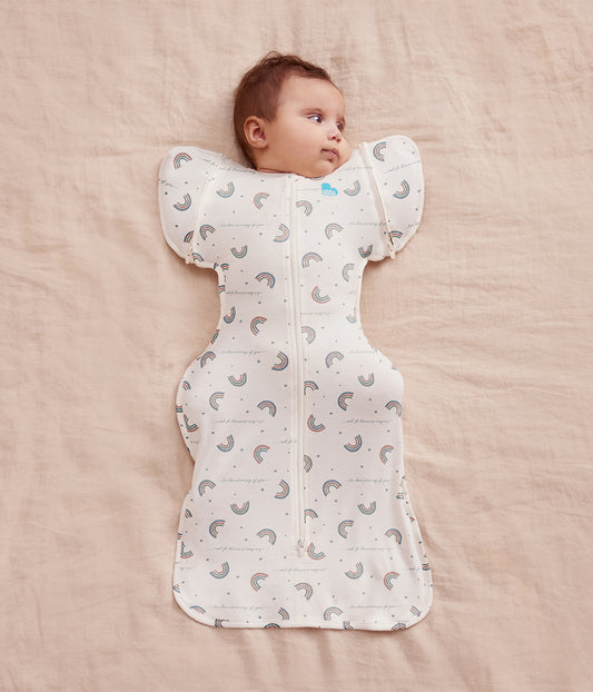 Swaddle Up™ Sac d'emmaillotage transitionnel en coton 1,0 TOG Blanc Rainbow Dream